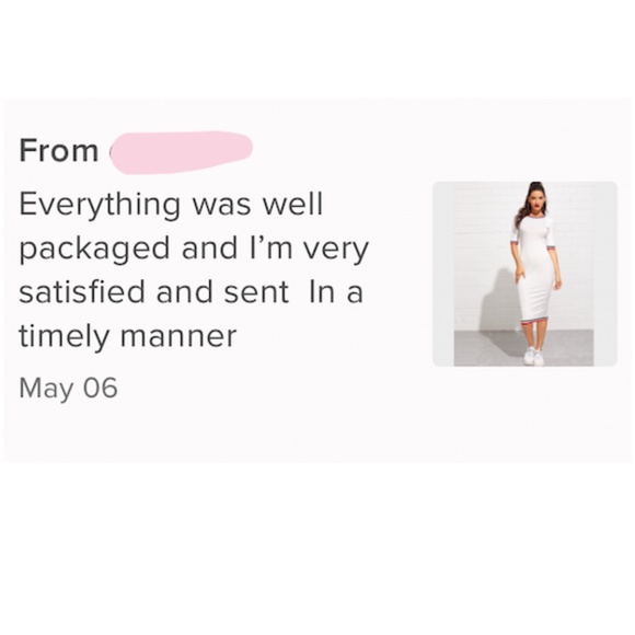 Rib Knit White Midi Casual Slim Dress - Picture 5 of 7